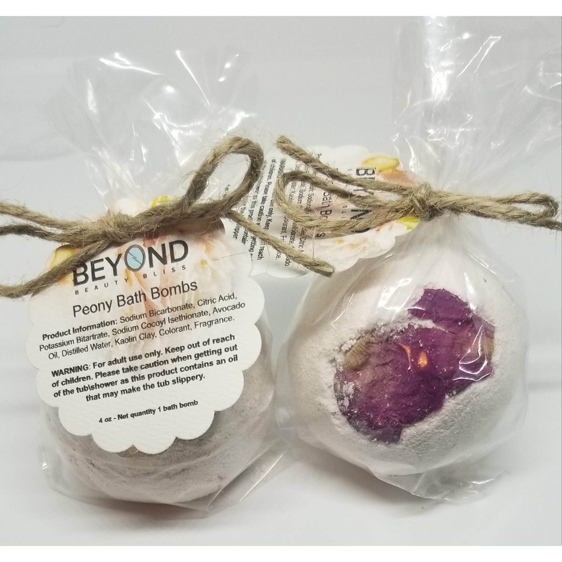 Pink Peony Bath Bombs - Beyond Beauty Bliss