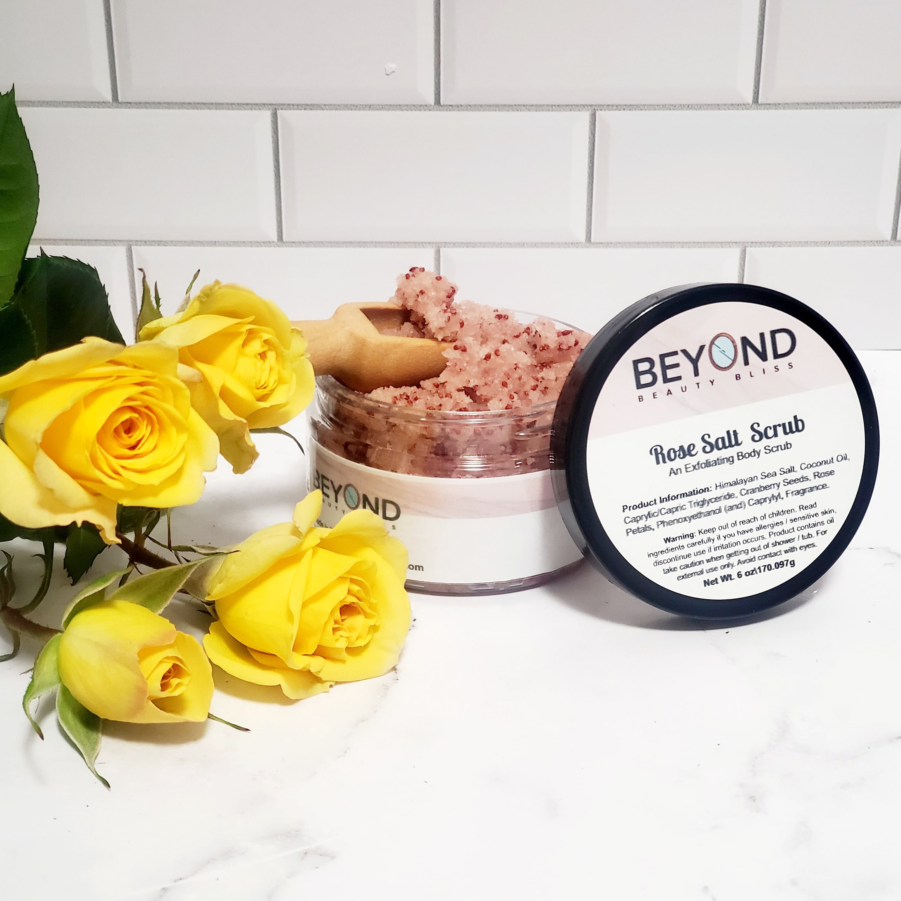 Rose Salt Scrub - Beyond Beauty Bliss