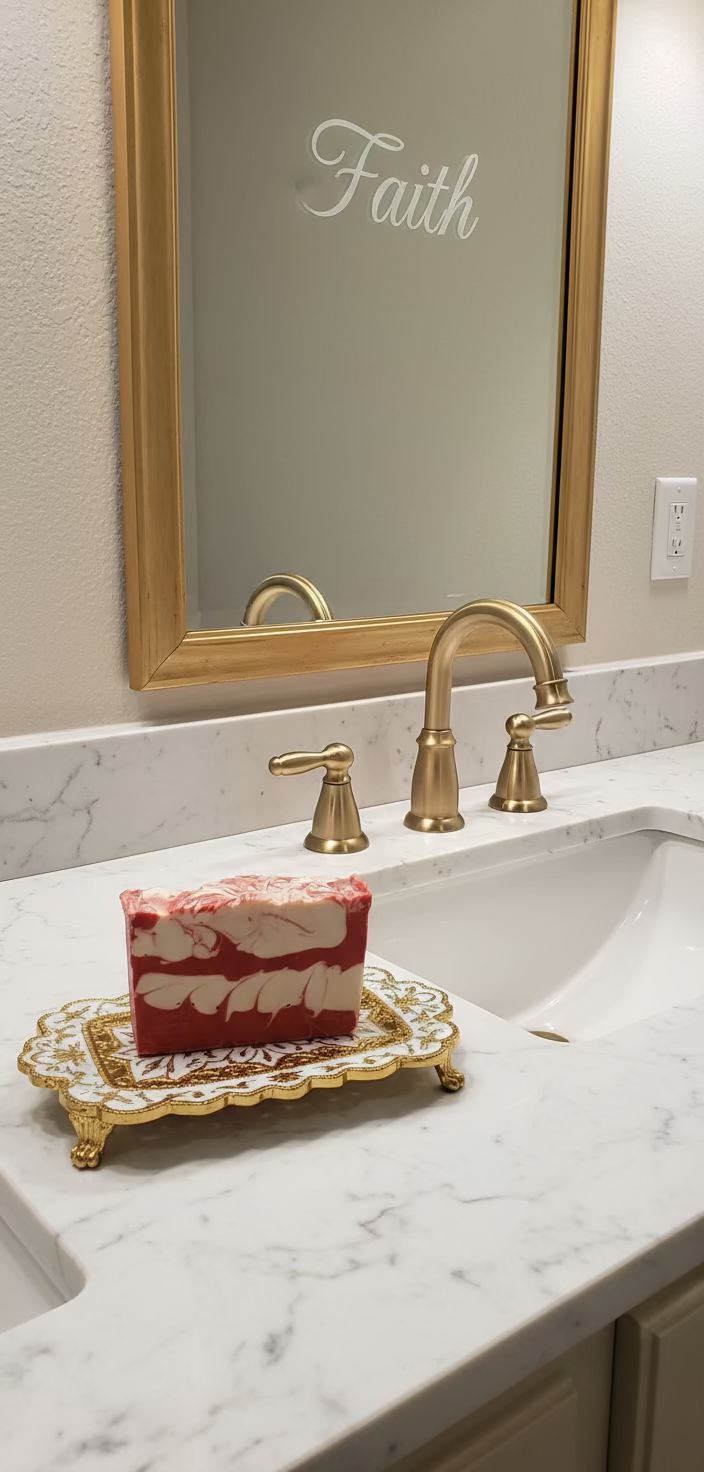 Crimson Candy Cane Soap- Limited Holiday Edition Pre-Order