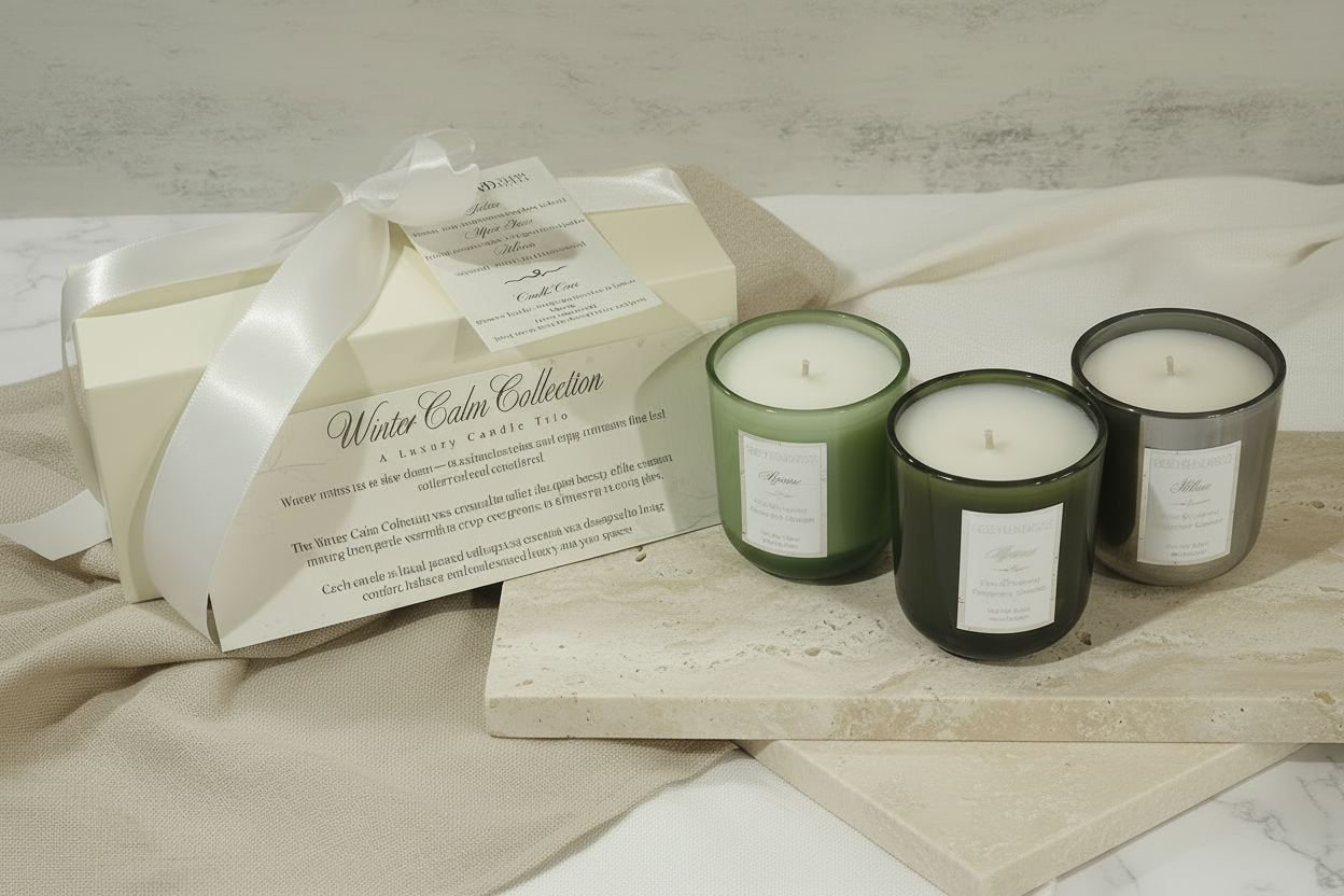 Winter Calm Collection – A Luxury Candle Trio
