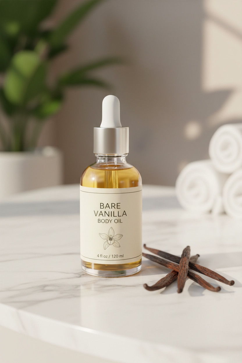 Bare Vanilla Body Oil - Clear Bottle