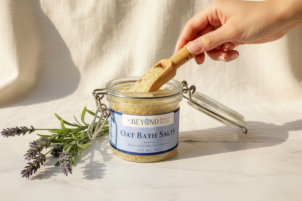 Oat & Epsom Comfort Soak lifestyle close-up