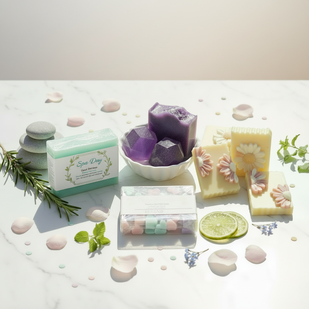 Spring Renewal Soap Collection – 4 Artisan Soaps + FREE Velvet Cherry Body Polish