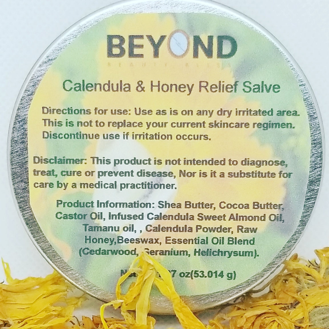 Calendula & Honey Salve | Calendula Salve | Beyond Beauty Bliss LLC